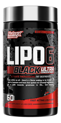 Nutrex Lipo 6 Black Ultra Concentrate Quemador 60 Caps 3VS Nutrition