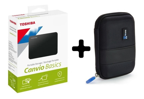 Disco Duro Toshiba Canvio Basics 1 Tb + Estuche Negro