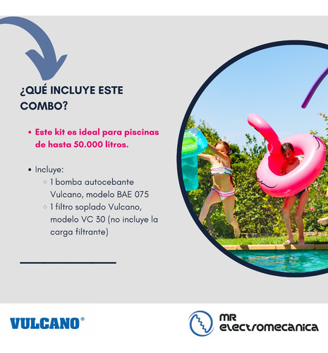 Imagen 2 de 10 de Filtro Vulcano Vc30 + Bomba Bae075 3/4hp / Ideal 50000l 30-3