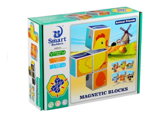 Rompecabezas 3d - Magnetico -amigos Animales - Smart Builder