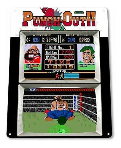 Carteles Decorativos Keviewly Punch Out Classic Boxing Arcad