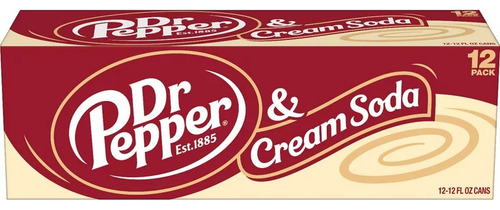 Dr Pepper Cream Soda 12 Pack 355ml Americana