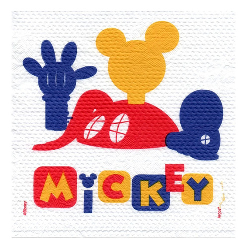 Pack X 12 Servilletas Mickey Mouse Original Cotillón