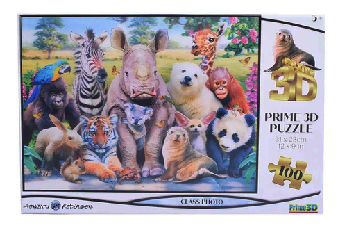 Puzzle Rompecabeza 100 Pzs Prime 3d Selfie Animales Salvajes