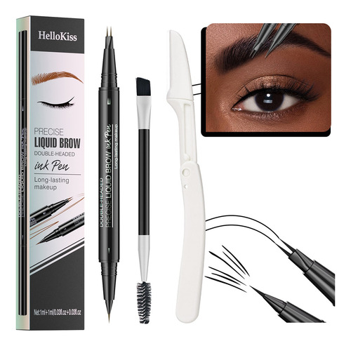3 En 1 Lapiz Para Cejas Waterproof 3d Delineador De Cejas