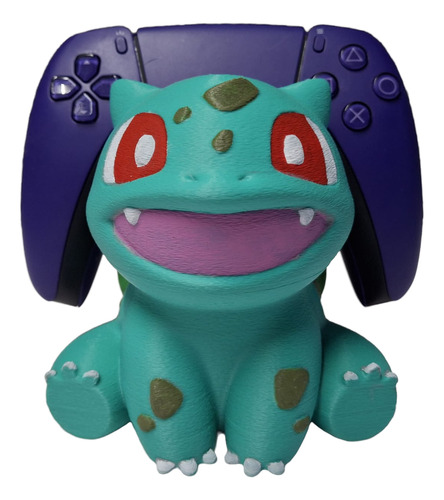 Bulbasaur Soporte Base Para Mando Control Ps5 Impresión 3d Verde