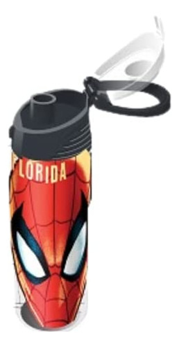 Jerry Spider Man Mask Botella De Agua Con Tapa Abatible, Taz