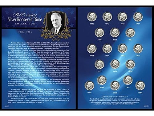 Colección Dimes Plata Roosevelt 1946-1964.