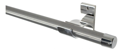 Kit Varão Para Cortina Simples 19mm 1,30m Alumínio Cor Cromado