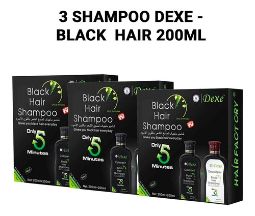 3 Shampoo Dexe - Black Hair 200ml