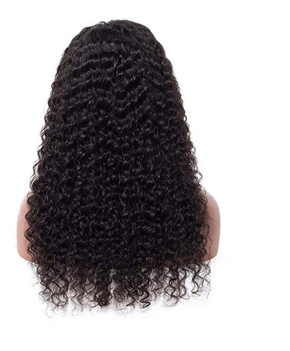 Curly Lace Front Wig For Women Brazilian Wavy Black 55cm