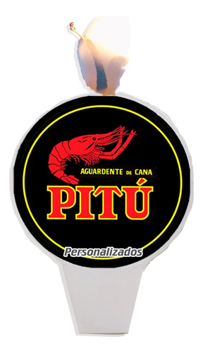 Festa Boteco Cachaça Pitú Vela De Aniversário Para Bolo Tema