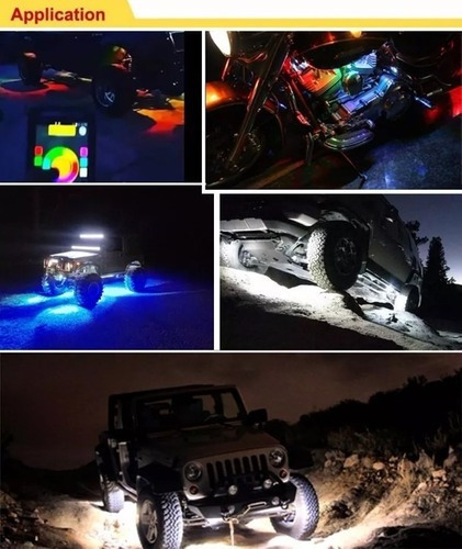 Imagen 5 de 7 de Luz Led Rgb Rock Light 4 Pieza Multicolor Polaris Canam Jeep