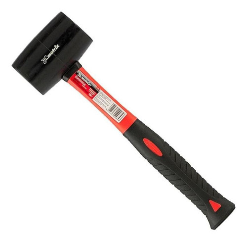 Martelo De Borracha Preta 450g Com Cabo De Fibra 111859 Mtx