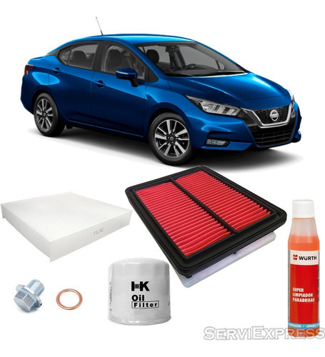 Kit De Mantencion Filtros, Tapon,etc. Nissan New Versa