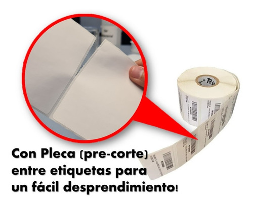 Imagen 4 de 9 de 54 Rollos Etiqueta Térmica 2x1 (51x25 Mm) 2,500 Pzs C/u Full