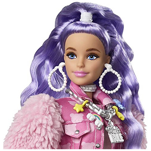 Boneca Barbie Extra e acessórios com cabelo comprido de pervinca