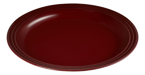 Prato Raso Redondo 22cm Em Cerâmica Vermelho Rhone
