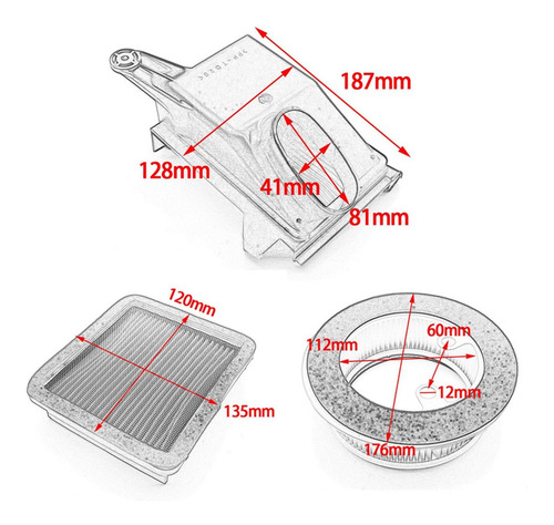 Imagen 2 de 12 de 3x Filtro De Aire Para Motocicletas Para Yamaha Xp 530 T-max
