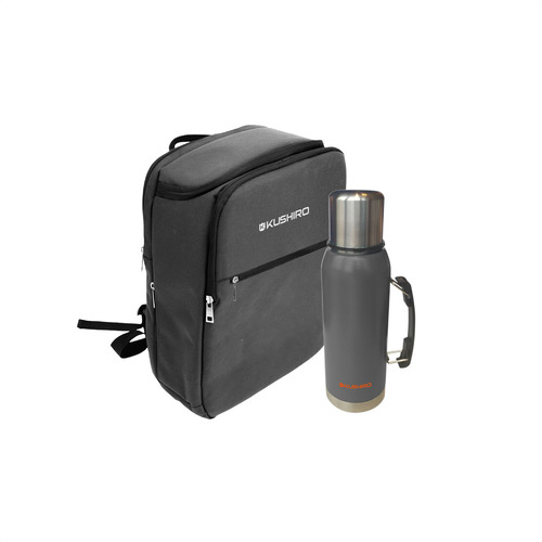 Bolso Matero Porta Notebook Kit Termo Acero Inoxidable Pico Color Cmmi-no Gris / Ds607v Gris