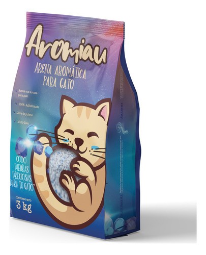 Aromiau arena para gato con aroma 100% aglutinante 3kg x 3kg de peso neto y 3kg de peso por unidad