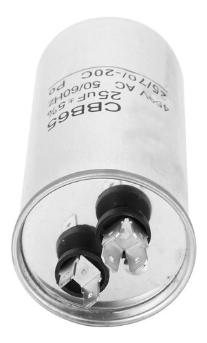 Condensador Cbb65 25uf 450v, Carcasa De Aluminio, Antiexplos