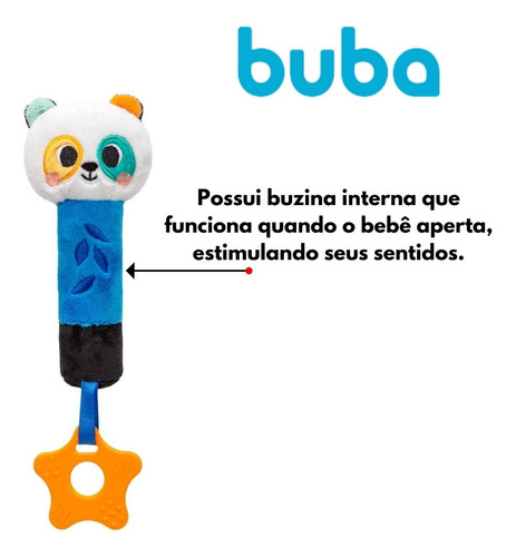 Buzininha Com Mordedor Buba Zoo Panda 16137 - Buba