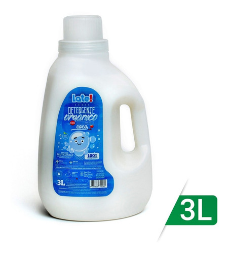 Imagen 2 de 2 de Detergente Late Orgánico Y Biodegradable 3 Lts. X 6u