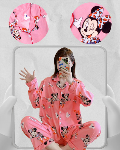 Pijama De Minnie Mouse De 2pzas Para Dama