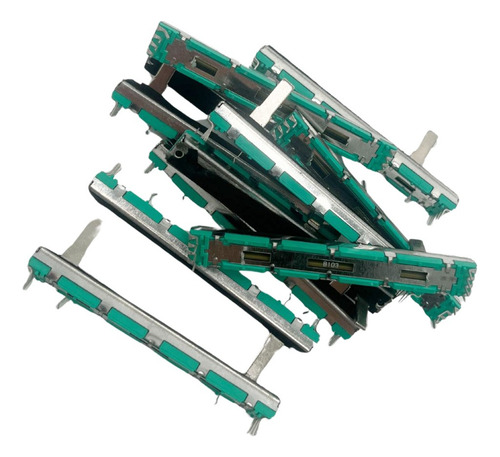 3 X Potenciometro Lineal Deslizable B103 10k 75mm Fader 8p