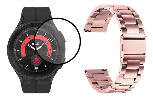 Pulso Acero Y Vidrio Nanoglass Para Galaxy Watch 5 Pro 45mm