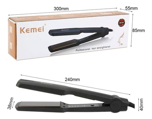 Imagen 8 de 8 de Combo Secador Y Planchita Profesional Kemei Secador Pelo