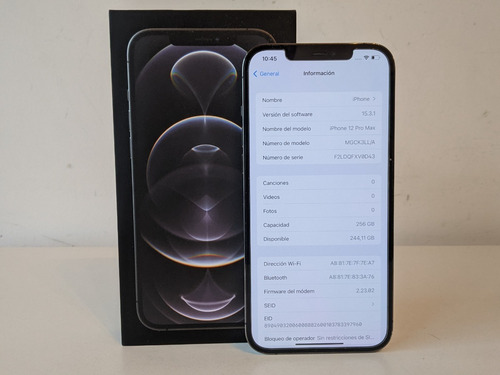 Imagen 8 de 8 de iPhone 12 Pro Max 256gb Bateria 88% En Caja +cable Y Fundas