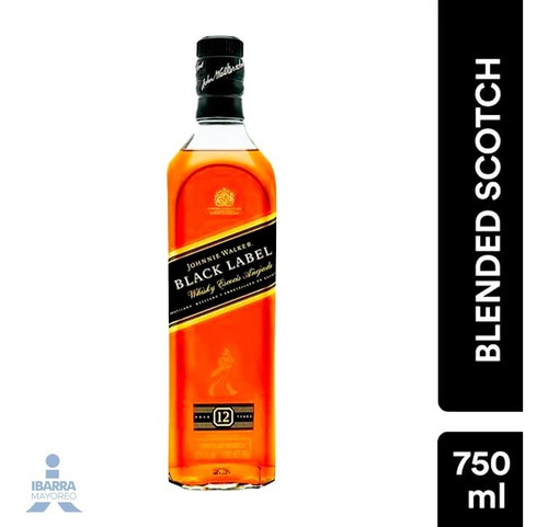 Whisky Johnny Walker Importado Johnnie Black Label 750 Ml