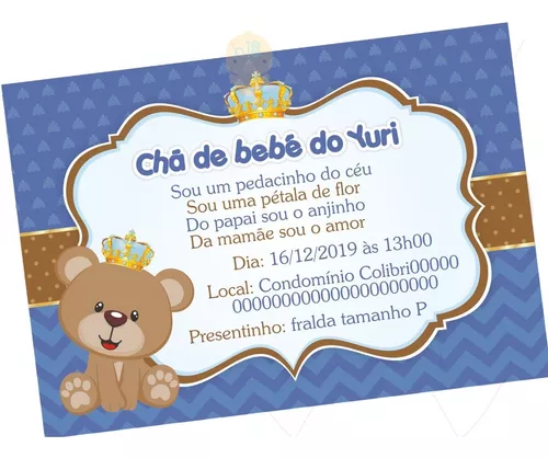 Convite Digital Virtual Chá De Bebê Menina