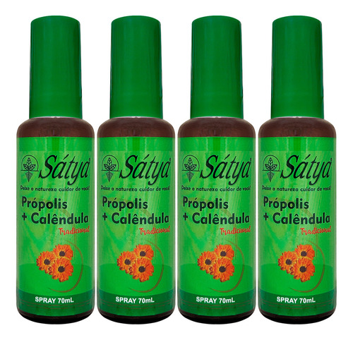 Kit 4 Própolis E Calêndula Sátya Tradicional 70ml