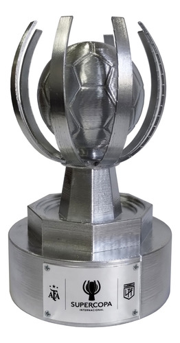 Replica Supercopa Internacional 25cm De Alto - Impresion 3d Plateado