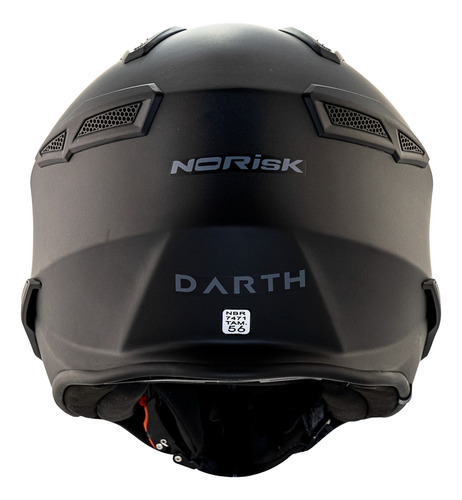 Capacete Norisk Darth Dark Darf Articulado Aberto Fechado *