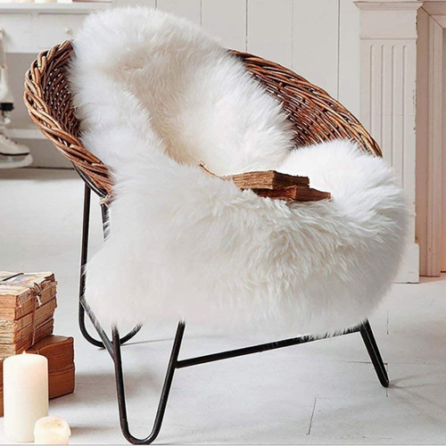 / Alfombra De Pelo Sintético Suave Para Silla De Sala De