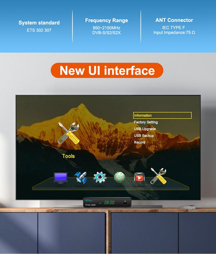 Receptor Satélite Decodificador Tv Banda C Ku Dvb-s/s2/s2x