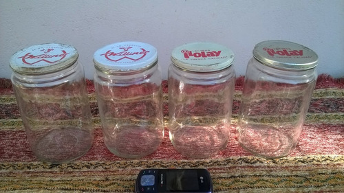 Lote 4 Antiguos Frascos De Dulce De Leche Ilolay Williner (Usado)