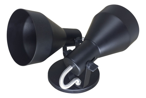 Luminária Arandela Dupla E27 P/ Lâmpada Par30 Led Cor Preto