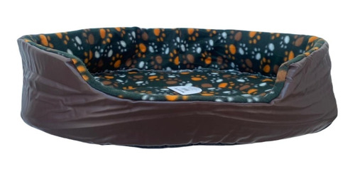 Cama Con Semi Cuero Sintético Para Mascotas Talla S 40x57cm 