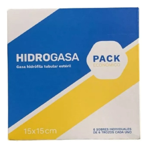 Hidrogasa 15x15cm Pack Económico 6 Sobres De 6 Trozos C/u
