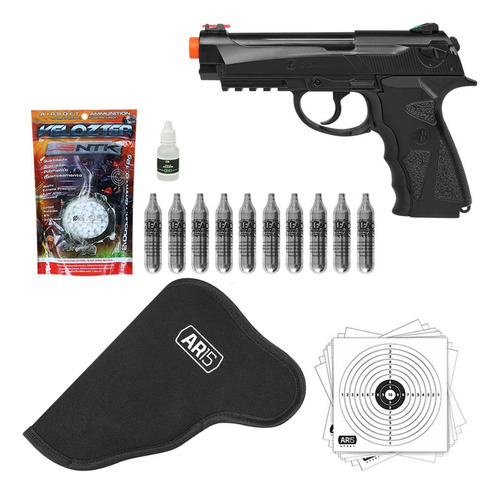 Pistola Co2 Wingun C12 Rossi 6mm C/ Coldre 19cm + Bbs