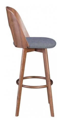 Imagen 3 de 9 de Banco De Bar Modelo Anton - Nuez/gris Këssa Muebles