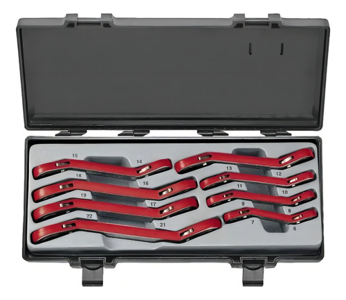 Juego Llaves Corona Chicharra 6 A 22mm 50811 Force Color Rojo