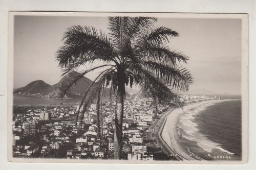 1950 Postal Vista Playa De Leblon Rio De Janeiro Cursada 