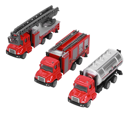 Brinquedo De Caminhão De Bombeiros, 3 Peças, Modelo De Carro