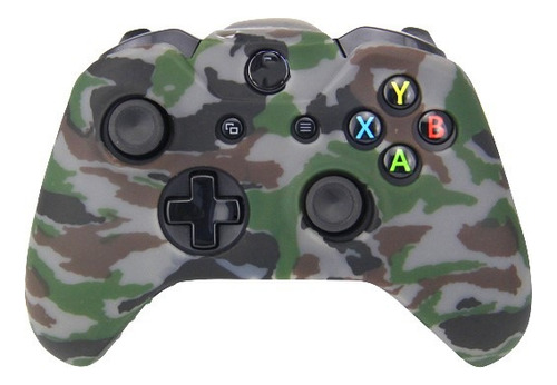 Funda Silicon Compatible Con Control Xbox One Camuflaje Cafe